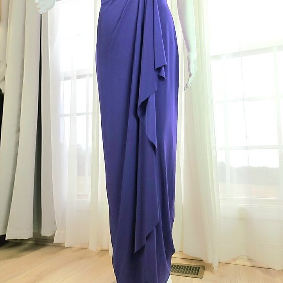 Tiana B Purple Floor Length Spandex Dress Size 6 - Picture 6 of 13